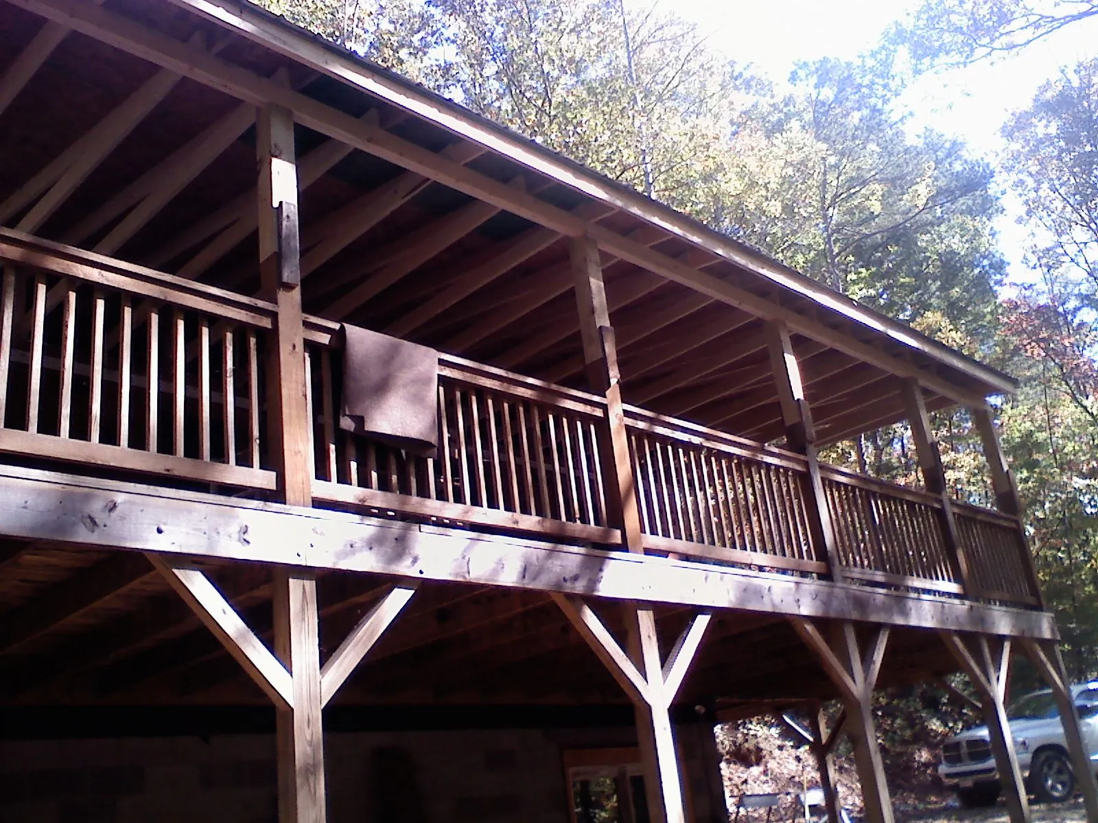 Timber framing under a new elevated porch and deck — Roof Leak Repair in Spring Gap by Roofing Brothers